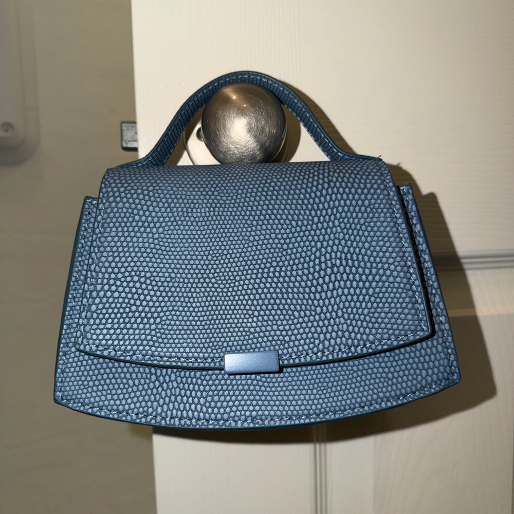Zara Mini Blue Textured Women's Handbag NEW